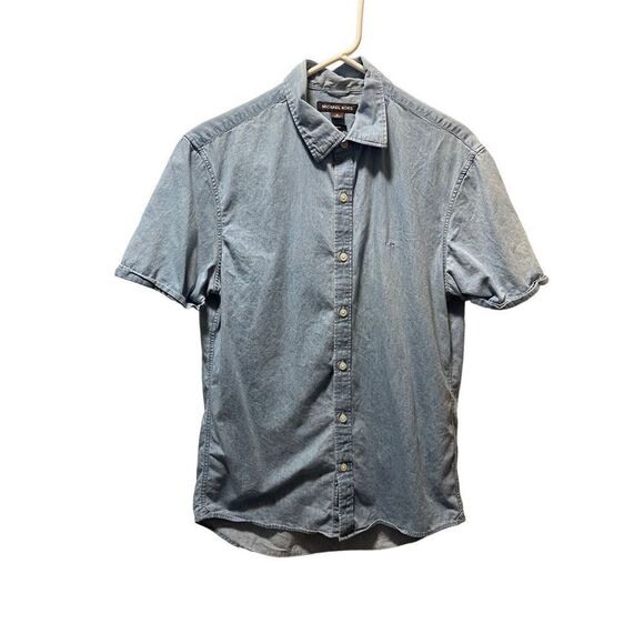 Michael Kors Other - Michael Kors Denim Chambray Button Front Short Sleeve Shirt Men’s Size Medium
